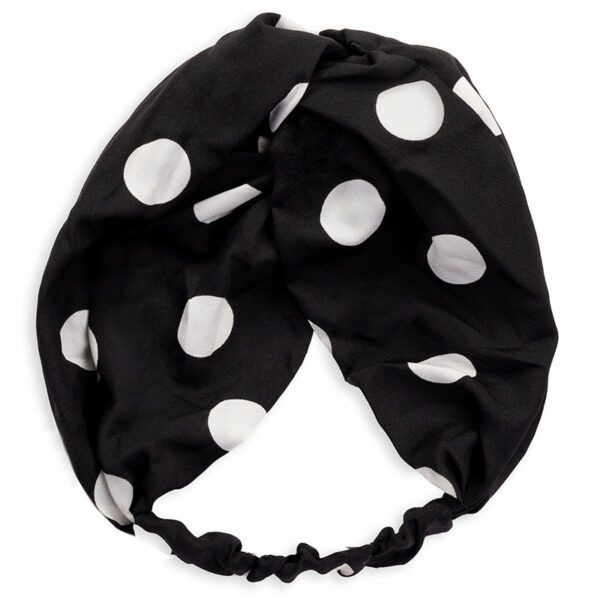 Bandeau cheveux à pois noir et blanc Shona Le Bandeau Français | Bandeau Cheveux Femme