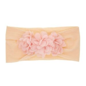 Bandeau Bébé Fille Lalie Le Bandeau Français | Bandeau Cheveux Femme <p>Apportez une touche de charme à la coiffure de votre petite princesse avec le bandeau bébé Lalie. Doté d'une double fleur centrée, ce charmant accessoire est disponible en plusieurs coloris pour s'adapter à tous les looks.</p>
<h2>Détails du bandeau bébé à fleur Lalie</h2>
<ul> <li><strong>Type :</strong> Bandeau pour bébé fille à double fleur.</li> <li><strong>Taille :</strong> 16 cm Longueur x 8.5 cm Largeur.</li> <li><strong>Composition :</strong> Nylon.</li> <li><strong>Disponible en 6 couleurs :</strong> Mauve, rose poudre, pêche, blanc, gris souris et vert.</li>
</ul>