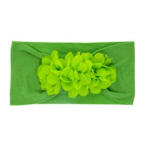 Bandeau Bébé Fille Lalie Le Bandeau Français | Bandeau Cheveux Femme <p>Apportez une touche de charme à la coiffure de votre petite princesse avec le bandeau bébé Lalie. Doté d'une double fleur centrée, ce charmant accessoire est disponible en plusieurs coloris pour s'adapter à tous les looks.</p>
<h2>Détails du bandeau bébé à fleur Lalie</h2>
<ul> <li><strong>Type :</strong> Bandeau pour bébé fille à double fleur.</li> <li><strong>Taille :</strong> 16 cm Longueur x 8.5 cm Largeur.</li> <li><strong>Composition :</strong> Nylon.</li> <li><strong>Disponible en 6 couleurs :</strong> Mauve, rose poudre, pêche, blanc, gris souris et vert.</li>
</ul>