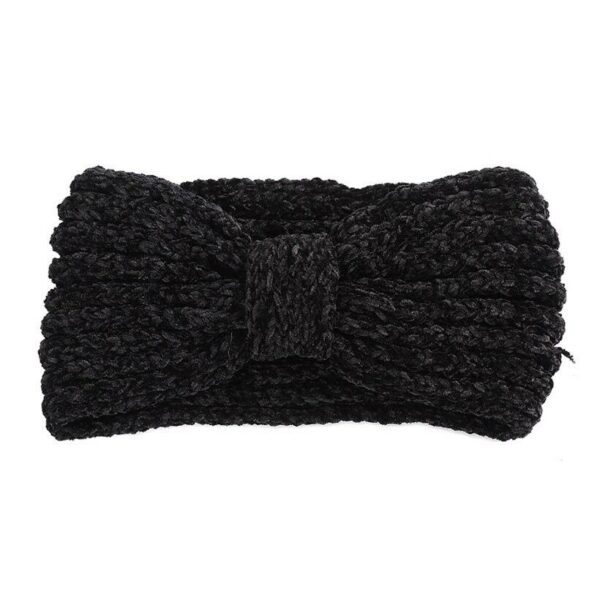 Bandeau cheveux à noeud en laine côtelée Roza Le Bandeau Français | Bandeau Cheveux Femme